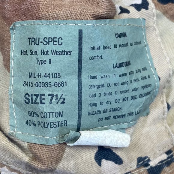 Military Grade Camo Bucket Hat TRU-SPEC Type II Authentic Army Gear - Picture 9 of 11
